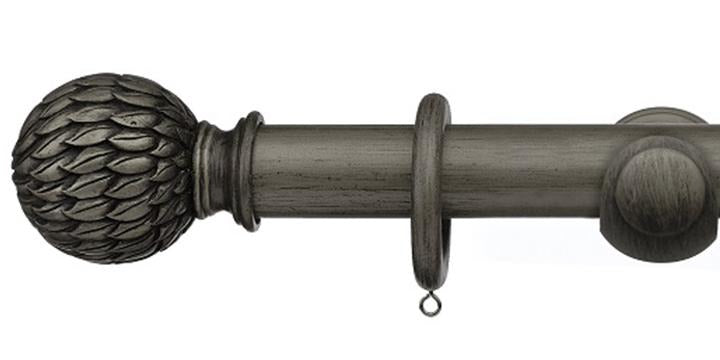Integra Masterpiece Collection Pewter 35mm Curtain Pole Phoenix Finial - Curtain Poles Emporium