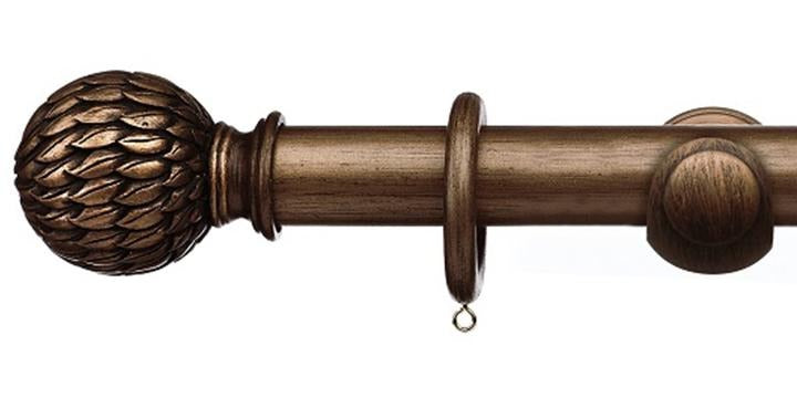 Integra Masterpiece Collection Burnished Bronze 50mm Curtain Pole Phoenix Finial - Curtain Poles Emporium