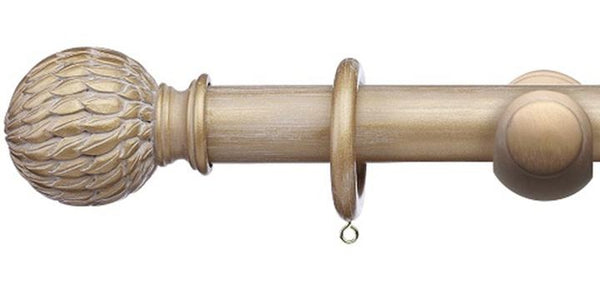 Integra Masterpiece Collection Cream Gold 50mm Curtain Pole Phoenix Finial - Curtain Poles Emporium