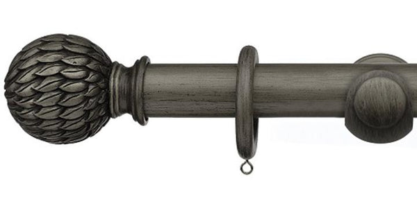 Integra Masterpiece Collection Pewter 50mm Curtain Pole Phoenix Finial - Curtain Poles Emporium