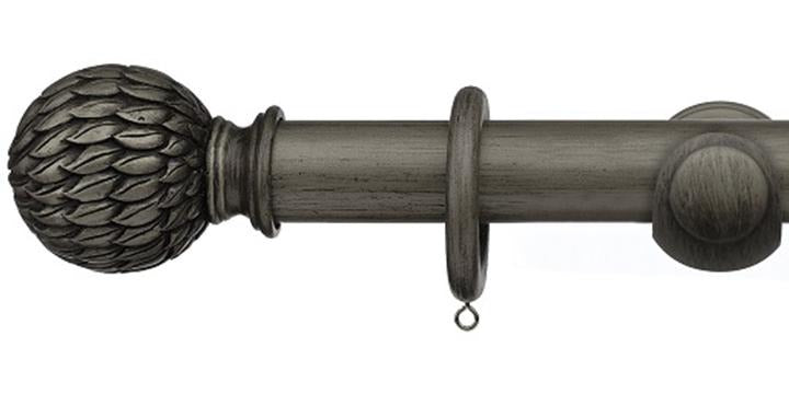 Integra Masterpiece Collection Pewter 50mm Curtain Pole Phoenix Finial - Curtain Poles Emporium