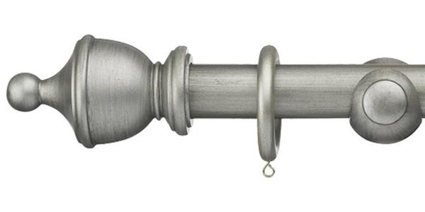 Integra Masterpiece Collection Antique Silver 35mm Curtain Pole Urn Finial - Curtain Poles Emporium