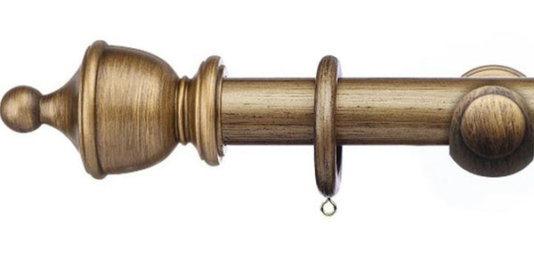 Integra Masterpiece Collection Black Gold 35mm Curtain Pole Urn Finial - Curtain Poles Emporium