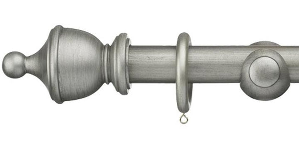 Integra Masterpiece Antique Silver 50mm Curtain Pole Urn Finial - Curtain Poles Emporium