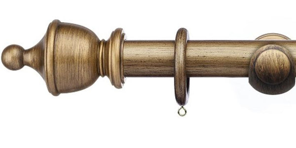 Integra Masterpiece Black Gold 50mm Curtain Pole Urn Finial - Curtain Poles Emporium