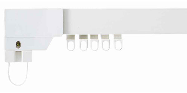 Swish Superluxe White Metal Corded Curtain Track - Curtain Poles Emporium
