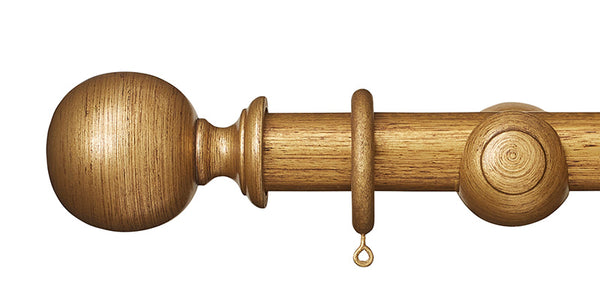 Hallis Museum 35mm Antique Gilt Curtain Pole Ball Finial