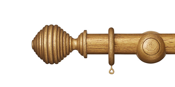 Hallis Museum 35mm Antique Gilt Curtain Pole Dune Finial
