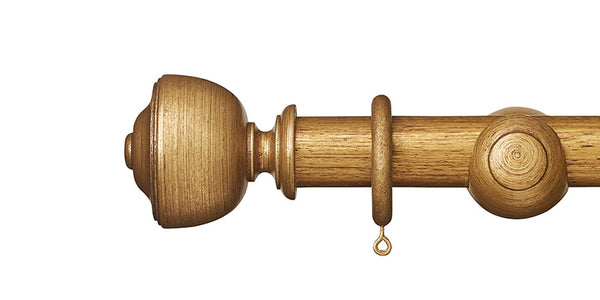 Hallis Museum 35mm Antique Gilt Curtain Pole Asher Finial