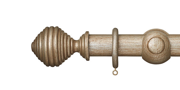 Hallis Museum 35mm Antique Silver Curtain Pole Dune Finial