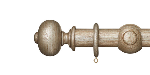 Hallis Museum 35mm Antique Silver Curtain Pole Parham Finial