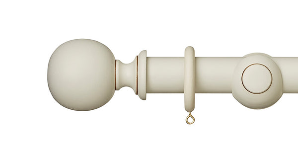 Hallis Museum 35mm Antique White Curtain Pole Ball Finial