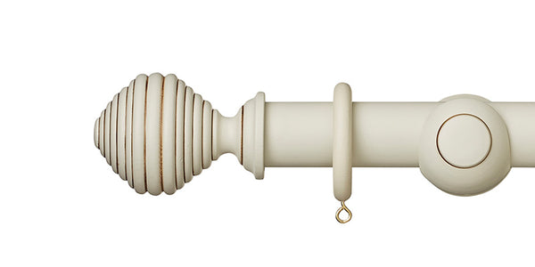 Hallis Museum 35mm Antique White Curtain Pole Dune Finial