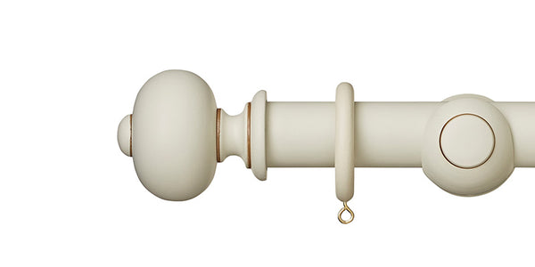 Hallis Museum 35mm Antique White Curtain Pole Parham Finial