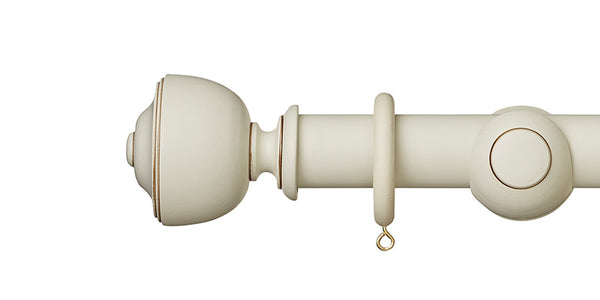 Hallis Museum 35mm Antique White Curtain Pole Asher Finial
