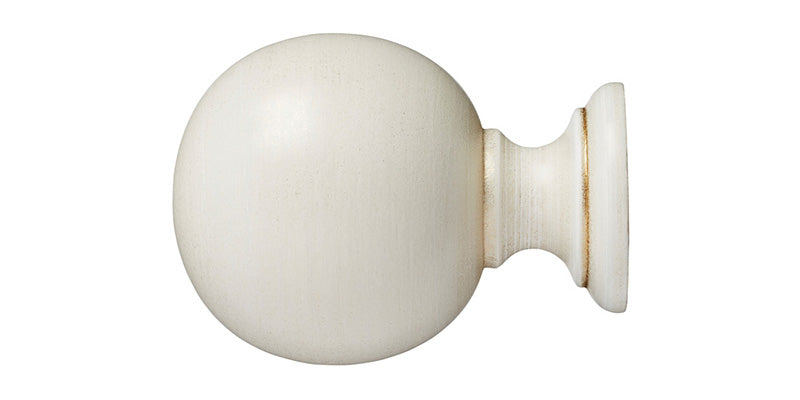 Hallis Museum 35mm Cream and Gold Curtain Pole Ball Finial