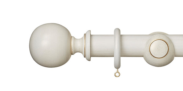 Hallis Museum 35mm Cream and Gold Curtain Pole Ball Finial