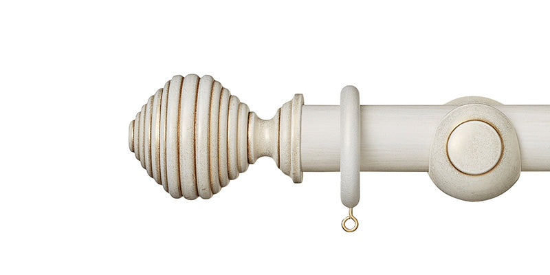 Hallis Museum 35mm Cream and Gold Curtain Pole Dune Finial