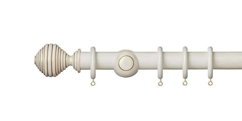 Hallis Museum 35mm Cream and Gold Curtain Pole Dune Finial