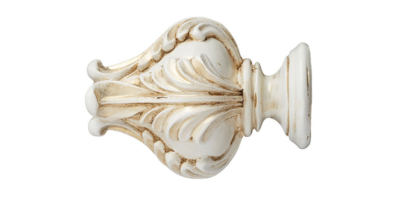Hallis Museum 35mm Cream and Gold Curtain Pole Vienna Finial