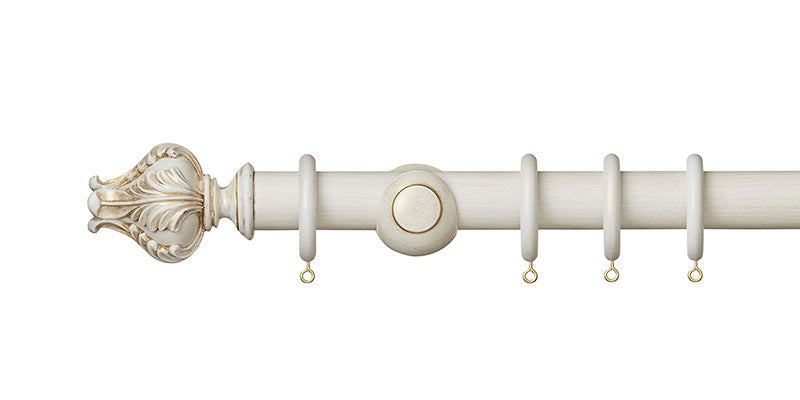 Hallis Museum 35mm Cream and Gold Curtain Pole Vienna Finial