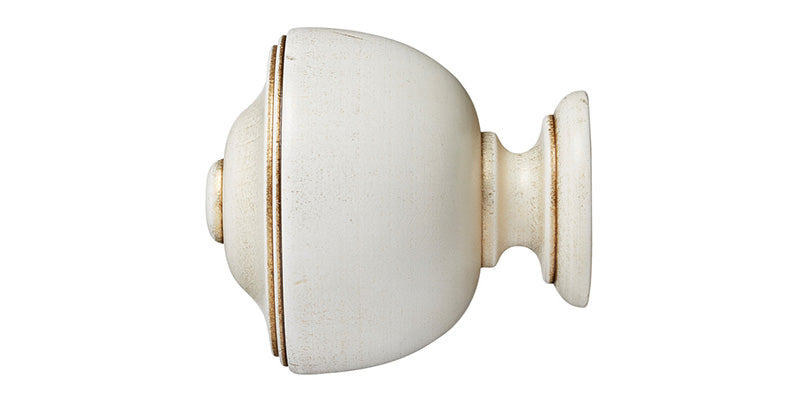 Hallis Museum 35mm Cream and Gold Curtain Pole Asher Finial