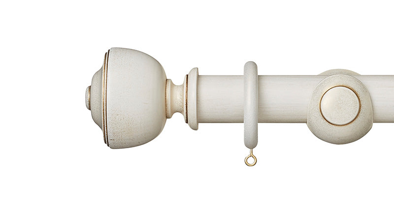 Hallis Museum 35mm Cream and Gold Curtain Pole Asher Finial