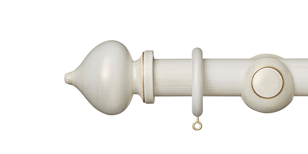 Hallis Museum 35mm Cream and Gold Curtain Pole Florence Finial