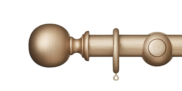 Hallis Museum 35mm Satin Oyster Curtain Pole Ball Finial