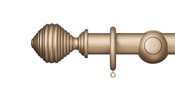 Hallis Museum 35mm Satin Oyster Curtain Pole Dune Finial