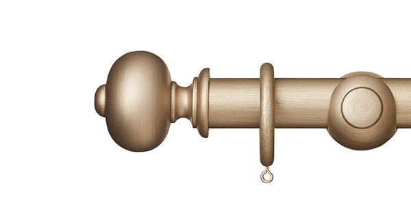 Hallis Museum 35mm Satin Oyster Curtain Pole Parham Finial