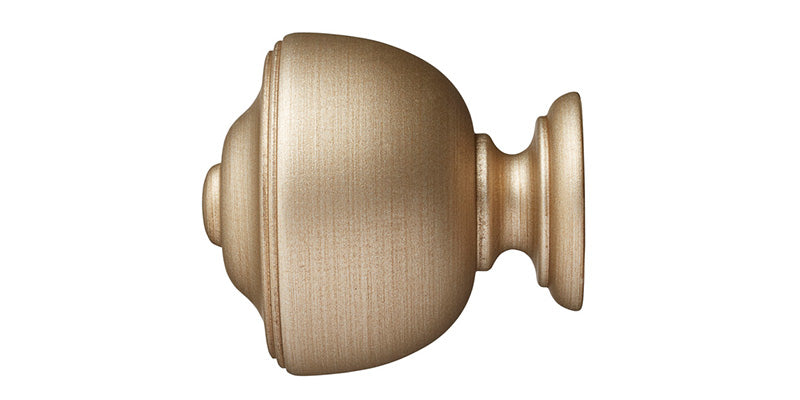 Hallis Museum 35mm Satin Oyster Curtain Pole Asher Finial