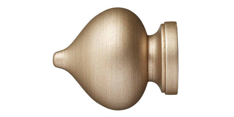 Hallis Museum 35mm Satin Oyster Curtain Pole Florence Finial
