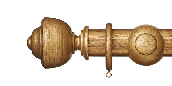 Hallis Museum 45mm Antique Gilt Curtain Pole Asher Finial