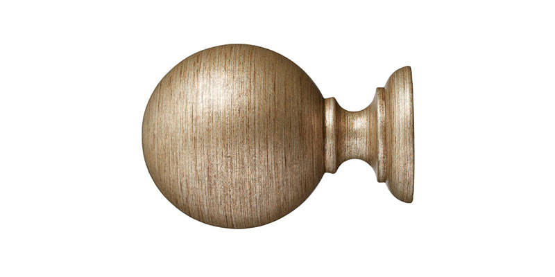 Hallis Museum 45mm Antique Silver Curtain Pole Ball Finial