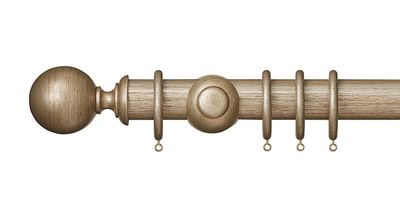 Hallis Museum 45mm Antique Silver Curtain Pole Ball Finial