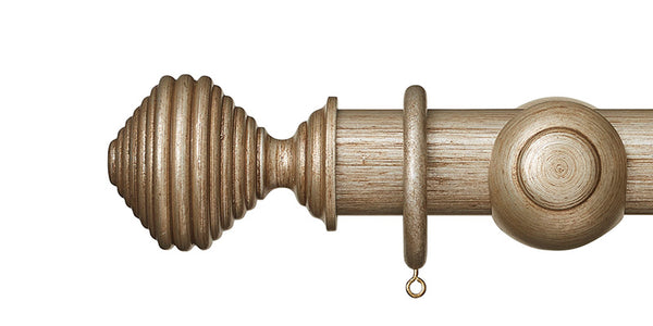 Hallis Museum 45mm Antique Silver Curtain Pole Dune Finial