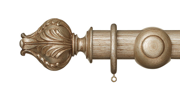 Hallis Museum 45mm Antique Silver Curtain Pole Vienna Finial