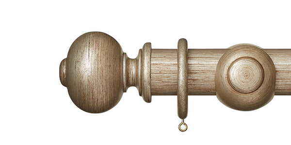 Hallis Museum 45mm Antique Silver Curtain Pole Parham Finial
