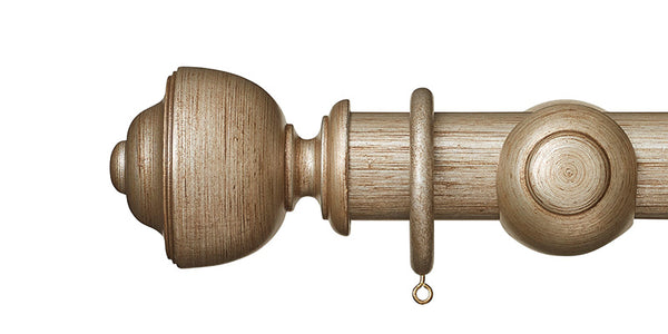 Hallis Museum 45mm Antique Silver Curtain Pole Asher Finial