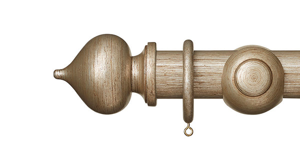 Hallis Museum 45mm Antique Silver Curtain Pole Florence Finial