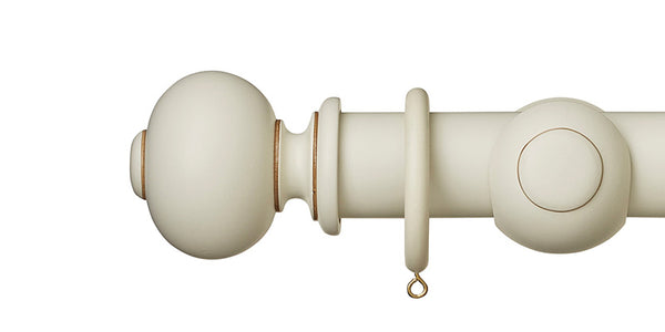 Hallis Museum 45mm Antique White Curtain Pole Parham Finial