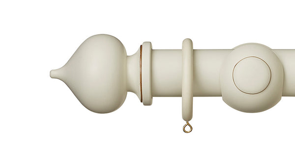 Hallis Museum 45mm Antique White Curtain Pole Florence Finial