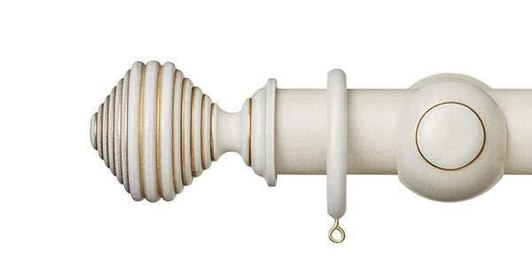 Hallis Museum 45mm Cream Gold Curtain Pole Dune Finial