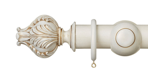 Hallis Museum 45mm Cream Gold Curtain Pole Vienna Finial