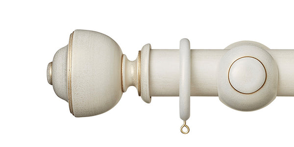 Hallis Museum 45mm Cream Gold Curtain Pole Asher Finial