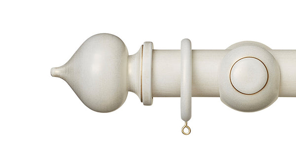 Hallis Museum 45mm Cream Gold Curtain Pole Florence Finial