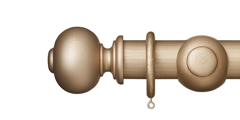 Hallis Museum 45mm Satin Oyster Curtain Pole Parham Finial