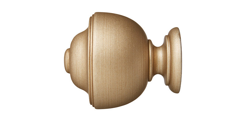 Hallis Museum 45mm Satin Oyster Curtain Pole Asher Finial