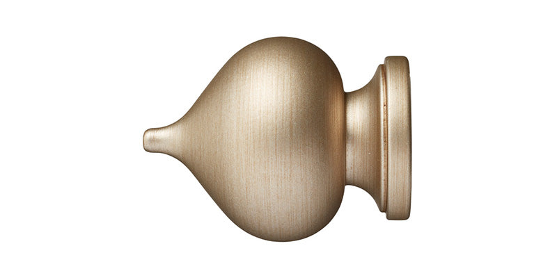 Hallis Museum 45mm Satin Oyster Curtain Pole Florence Finial